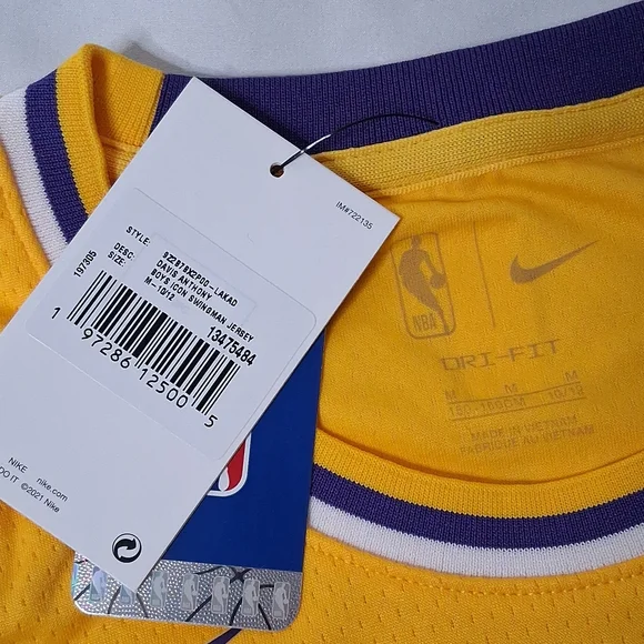 Nike Los Angeles Lakers Gold #3 Basketball Jersey - Picture 3 of 4